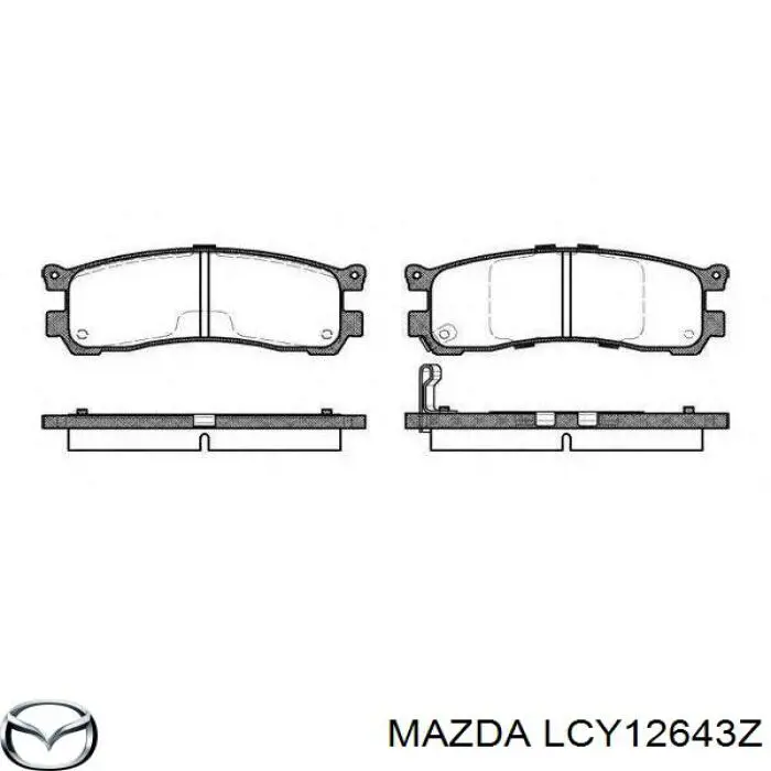 Задні гальмівні колодки LCY12643Z Mazda