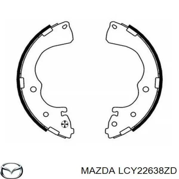 LCY22638ZD Mazda колодки гальмові задні, барабанні