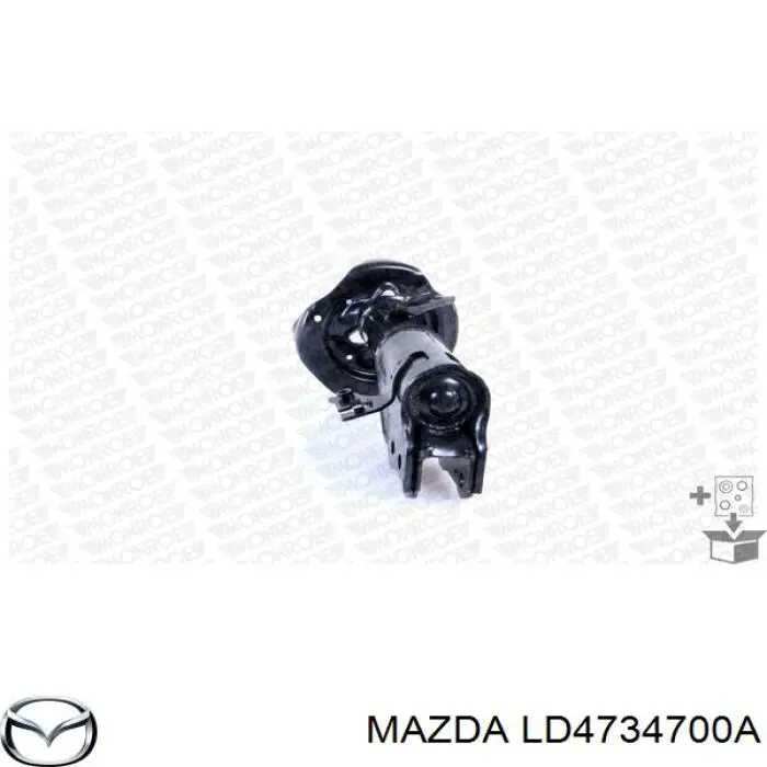 Амортизатор передній, правий Mazda LD4734700A ціна, від 46.93 USD