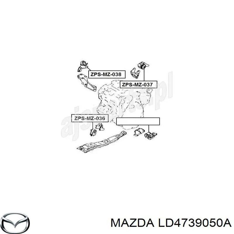 LD4739050A Mazda Подушка передньої опори двигуна