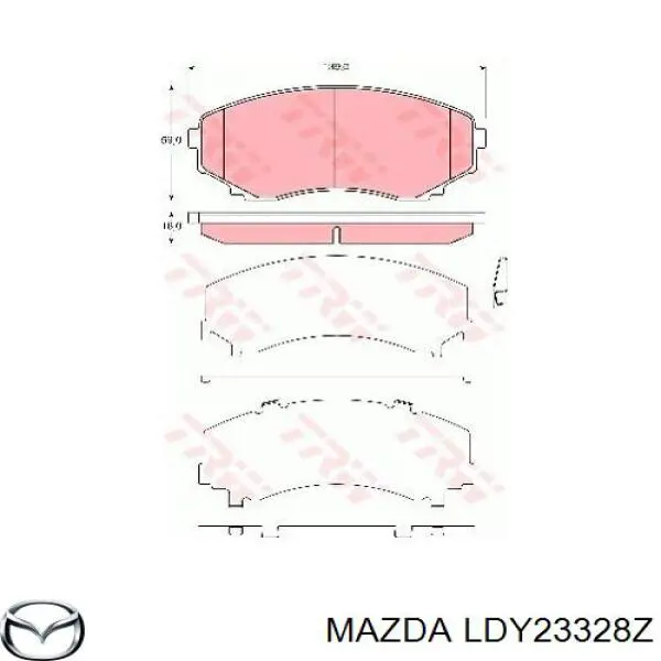 LDY23328Z Mazda Передні гальмівні колодки