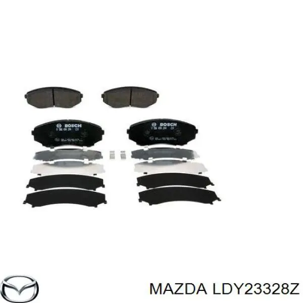 Гальмівні колодки Mazda LDY23328Z ціна, від 26.21 USD