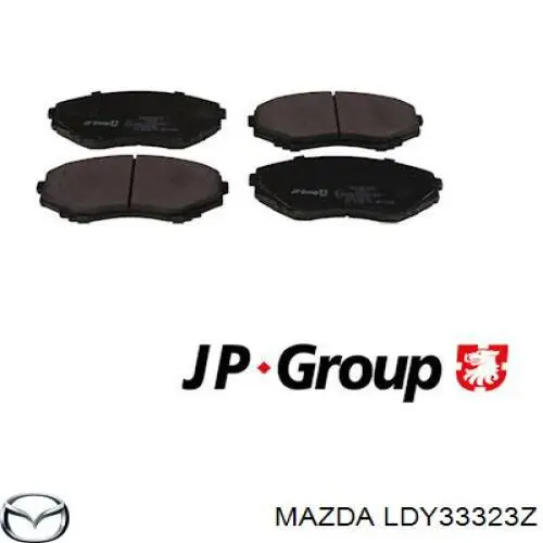 Передні тормозні колодки LDY33323Z Mazda