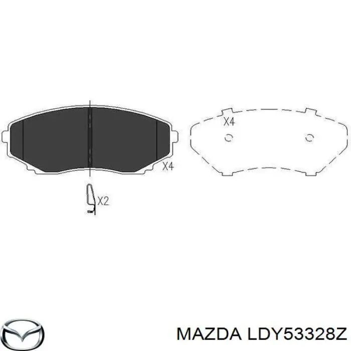 LDY53328Z Mazda колодки гальмівні передні, дискові