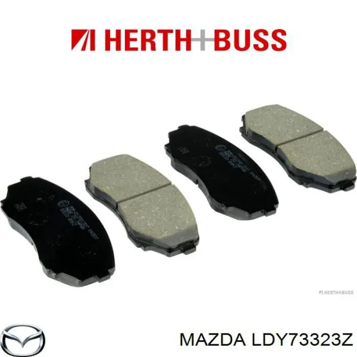 Гальмівні колодки Mazda LDY73323Z ціна, від 25.89 USD