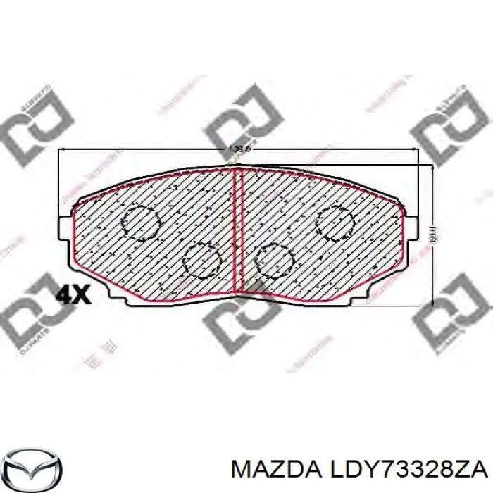 Купити LDY73328ZA Mazda Колодки гальмівні передні, дискові