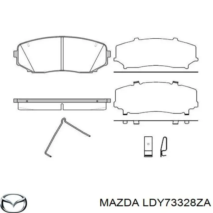 Гальмівні колодки Mazda LDY73328ZA ціна, від 6.70 USD