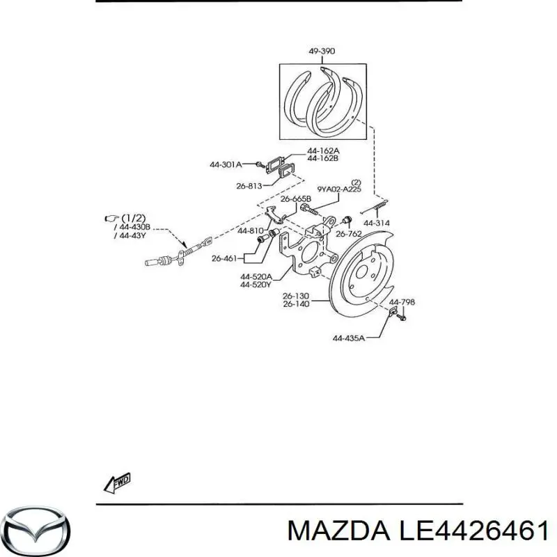  Mazda LE4426461 ціна, від 8.57 USD