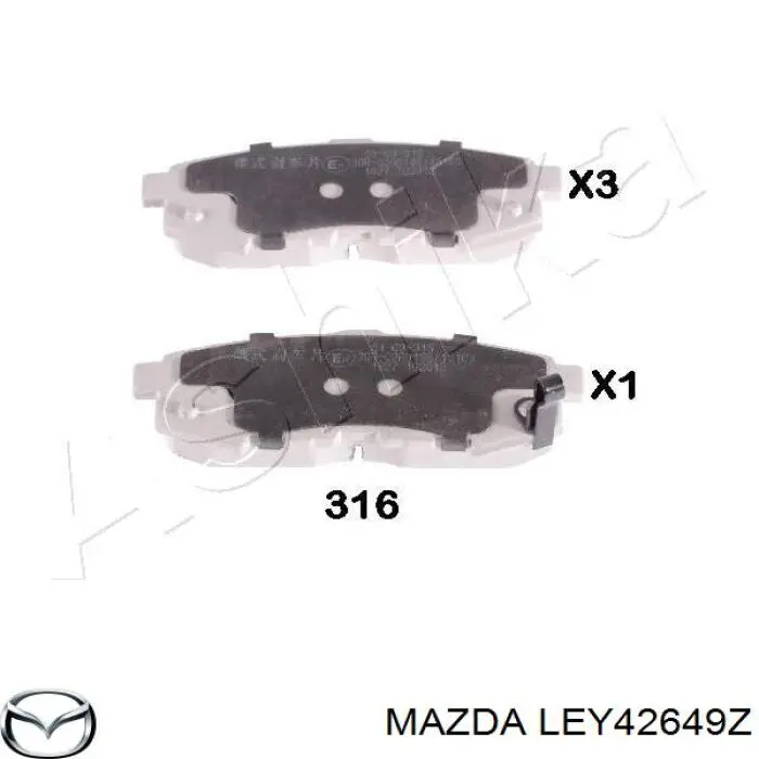 Задні гальмівні колодки Mazda LEY42649Z ціна, від 5.12 USD
