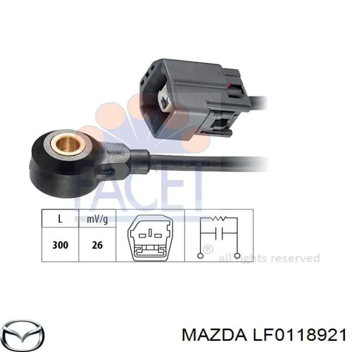 Датчик детонації LF0118921 Mazda