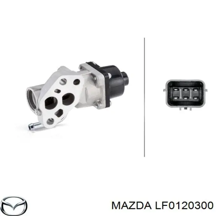 LF0120300 Mazda клапан egr, рециркуляції газів