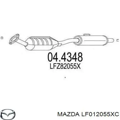 LF012055XC Mazda Каталітичний нейтралізатор відпрацьованих газів