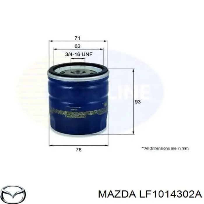 LF1014302A Mazda фільтр масляний