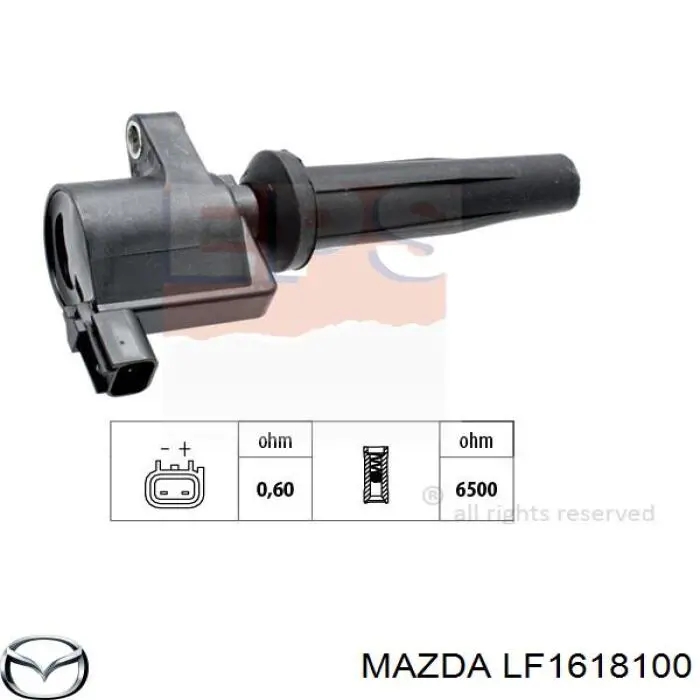 LF1618100 Mazda котушка запалювання