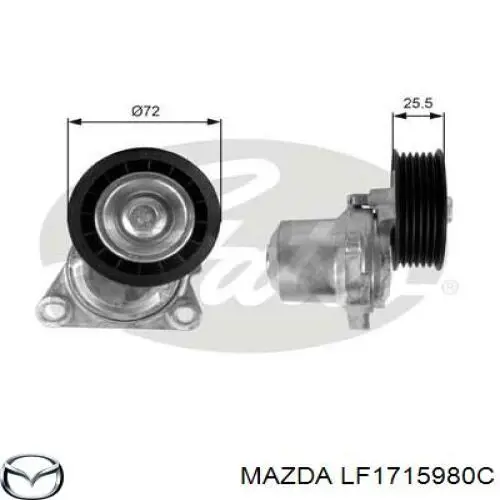 LF1715980C Mazda натягувач приводного ременя