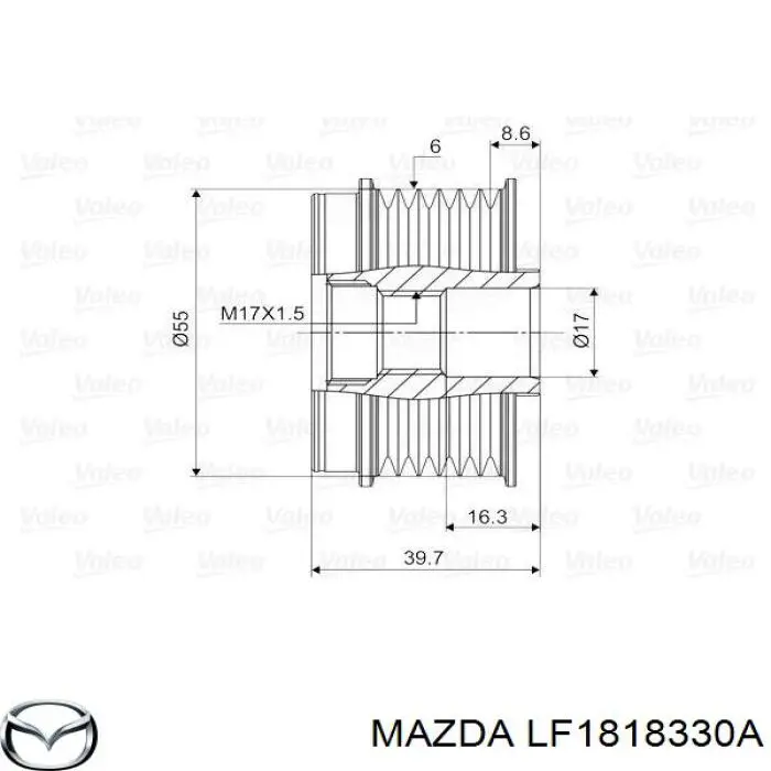LF1818330A Mazda шків генератора