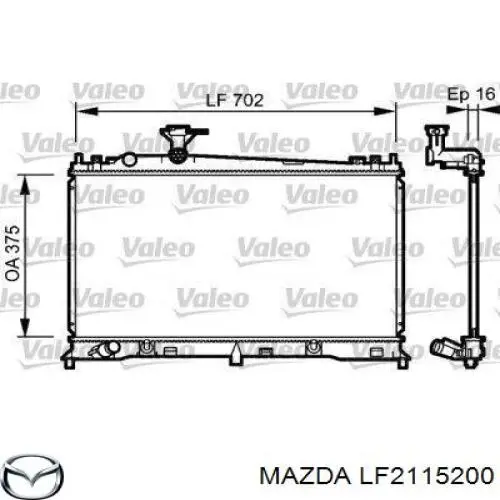Купити LF2115200 Mazda Радіатор двигуна