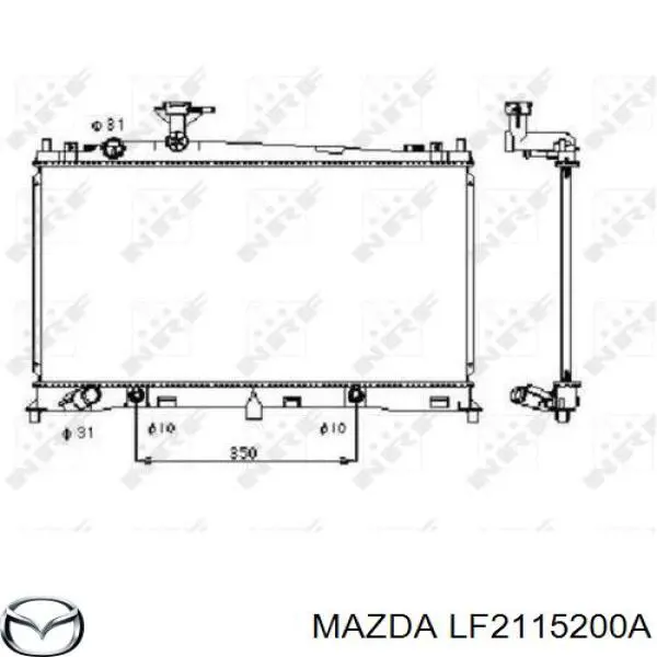 Купити LF2115200A Mazda Радіатор двигуна