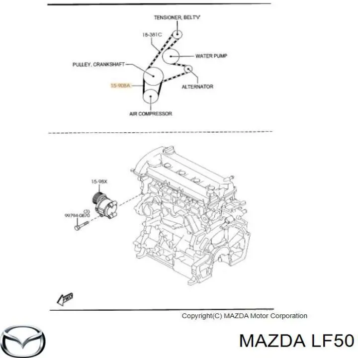 ДВЗ Mazda LF50 ціна, від 25.62 USD