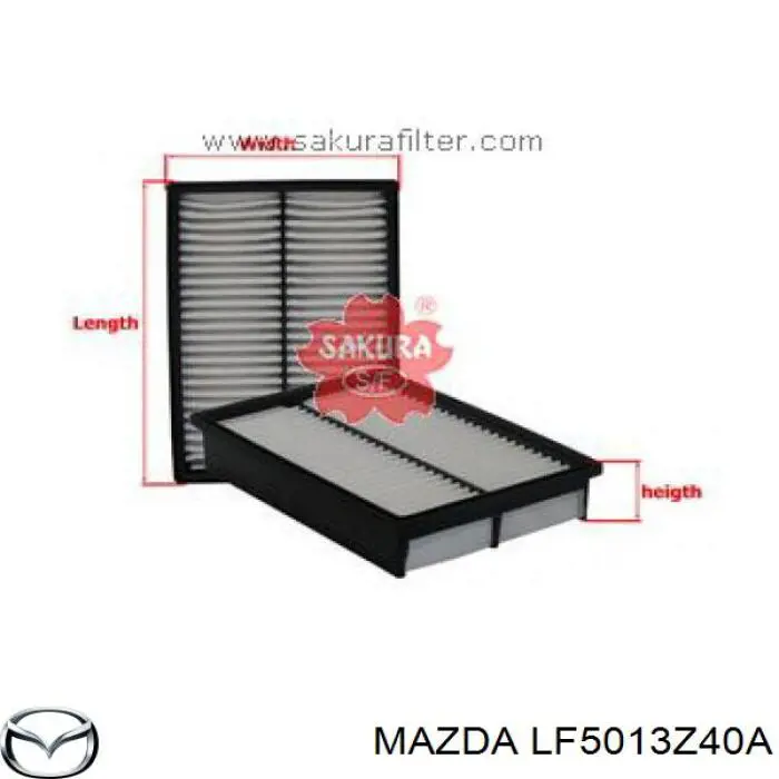 Купити LF5013Z40A Mazda Автомобільний фільтр повітря