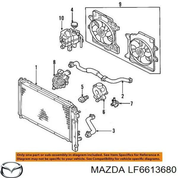  Mazda LF6613680 ціна, від 6.41 USD