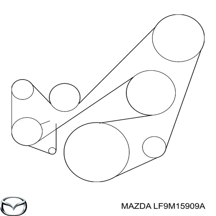 LF9M15909A Mazda ремінь приводний, агрегатів