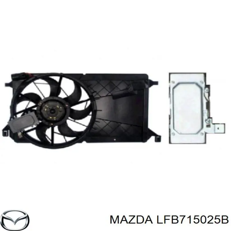 Купити LFB715025B Mazda Електровентилятор охолодження в зборі (двигун + крильчатка)