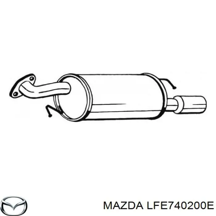 Глушник, задня частина Mazda 6 (GH) (Мазда 6)