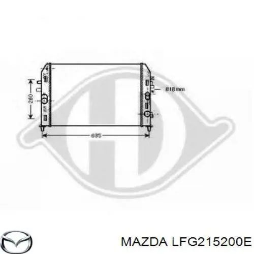 Радіатор основний Mazda LFG215200E ціна, від 183.92 USD