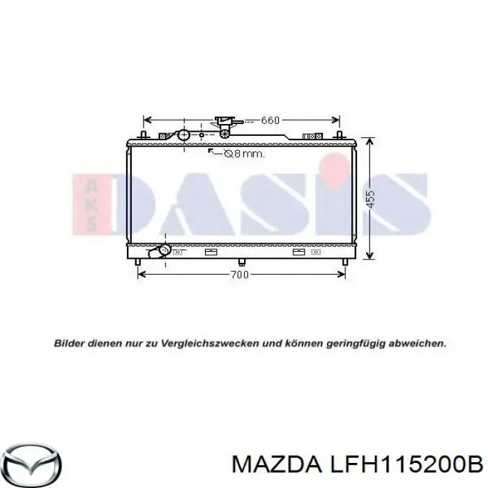 Купити LFH115200B Mazda Радіатор двигуна