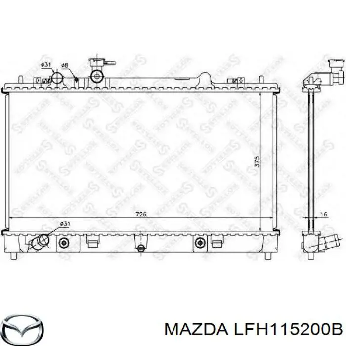 LFH115200B Mazda радіатор охолодження двигуна