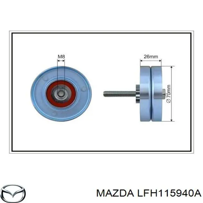 Купити LFH115940A Mazda Ролик приводного ременя, паразитний