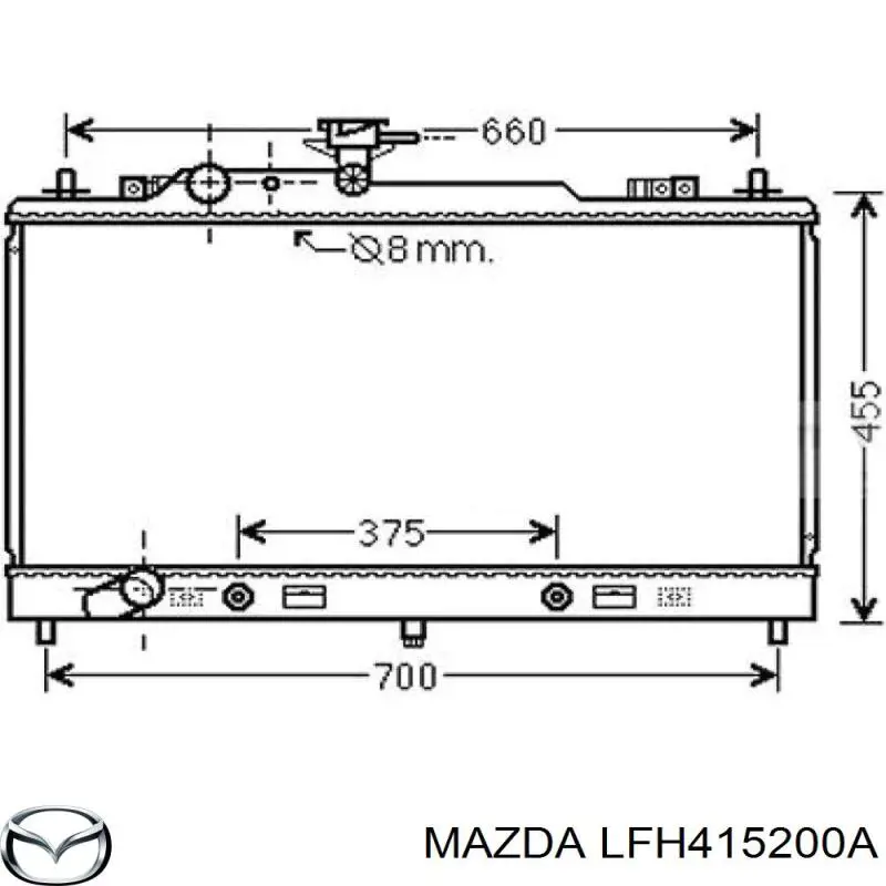 Радіатор основний Mazda LFH415200A ціна, від 169.89 USD