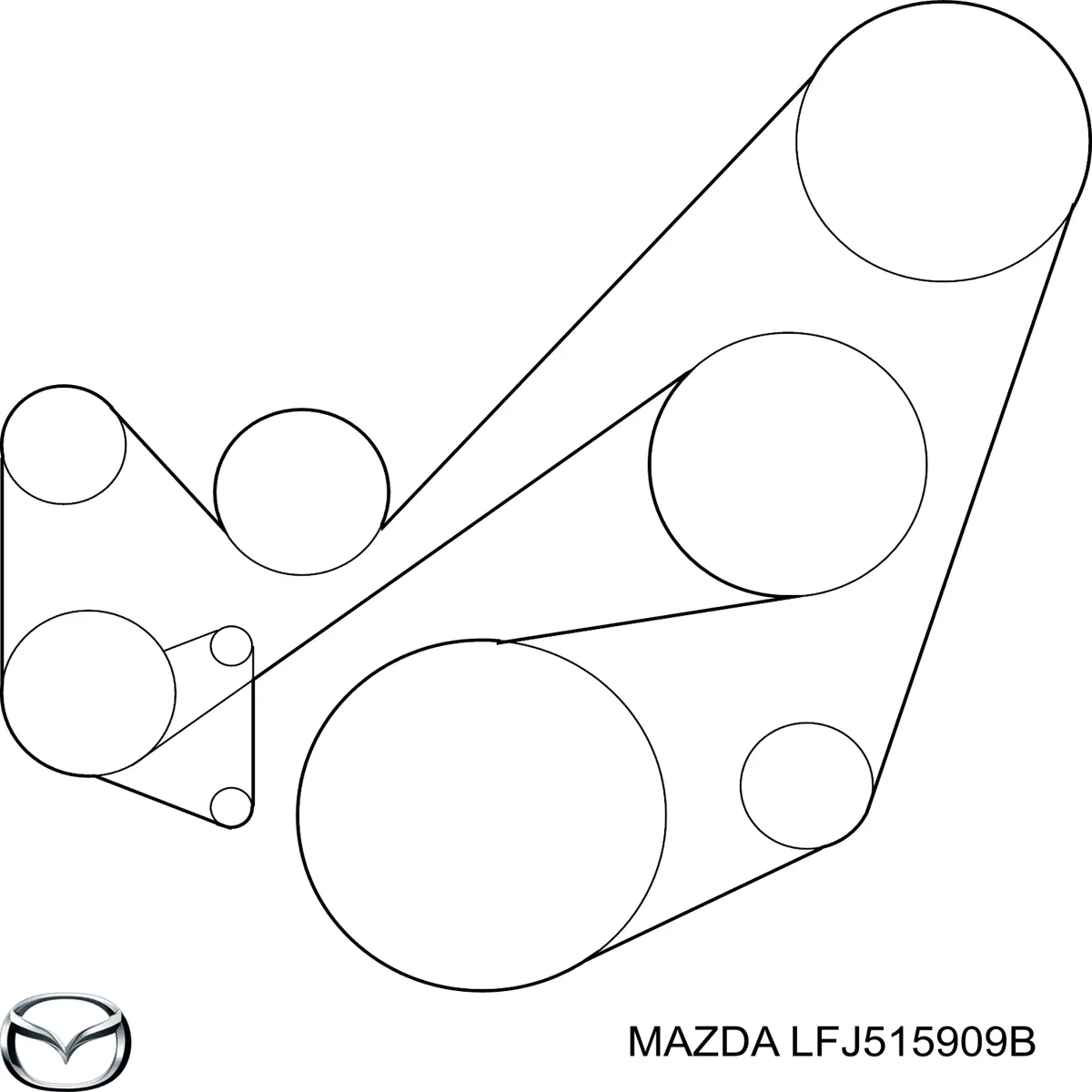 LFJ515909B Mazda ремінь приводний, агрегатів