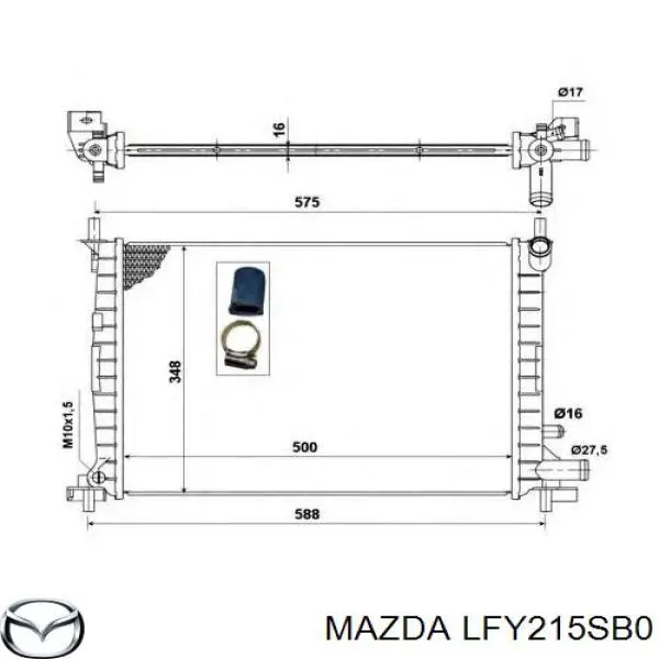 Радіатор охолодження Mazda LFY215SB0