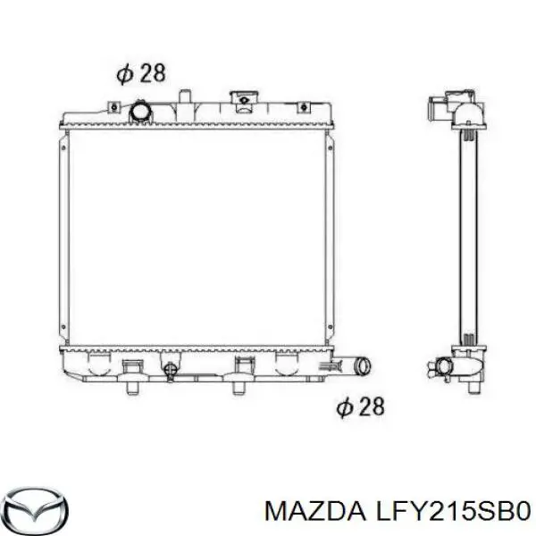 LFY215SB0 Mazda Радіатор охолодження двигуна