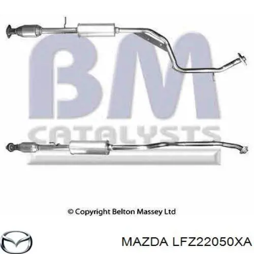 Конвертор-каталізатор (каталітичний нейтралізатор) Mazda LFZ22050XA ціна, від 361.08 USD