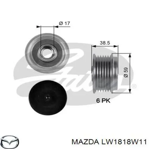 LW1818W11 Mazda шків генератора