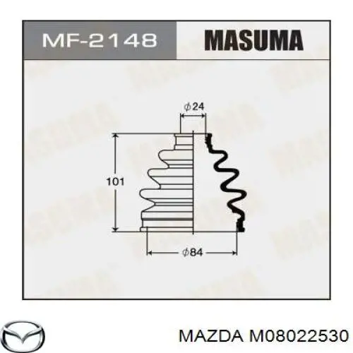 Пильник ШРУСа зовнішній M08022530 Mazda