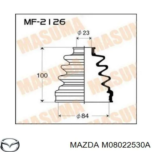 Пильник шарніра кутових швидкостей зовнішній передній Mazda M08022530A ціна, від 5.56 USD