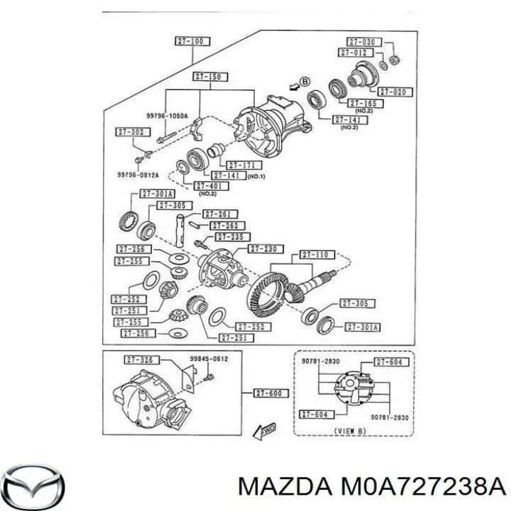 Сальник редуктора заднього моста Mazda M0A727238A ціна, від 15.21 USD