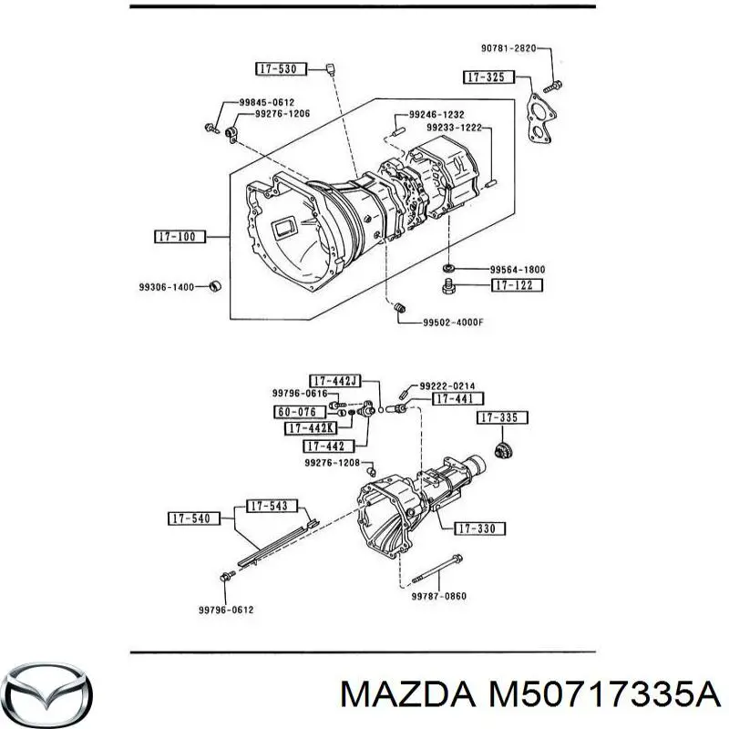 M50717335 Mazda Сальник АКПП/КПП, вхідного/первинного вала
