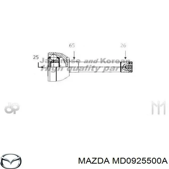 Купити 3871862 Ford Піввісь права