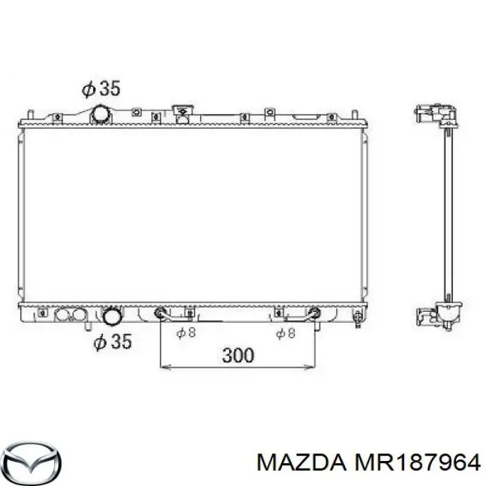 Радіатор охолодження двигуна MR187964 Mazda