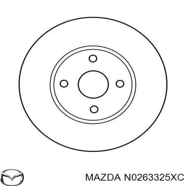 Диск переднього гальма Mazda N0263325XC ціна, від 43.28 USD