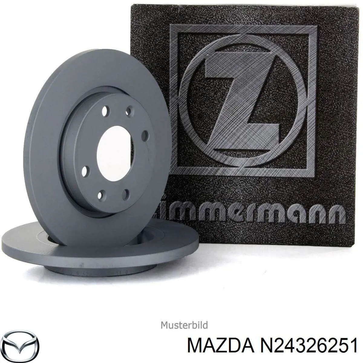 N24326251 Mazda диск гальмівний задній