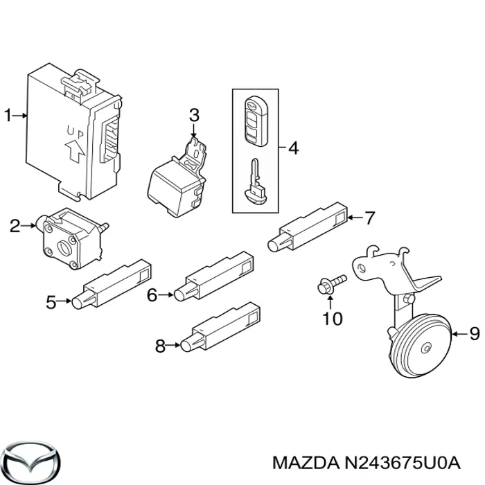 Mazda N243675U0A ціна, від 69.68 USD
