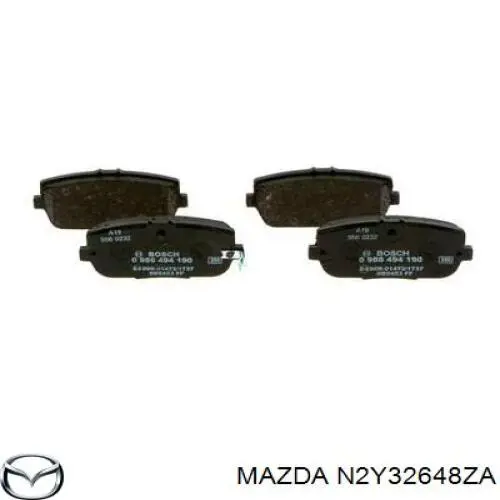 N2Y32648ZA Mazda Колодки гальмівні задні, дискові