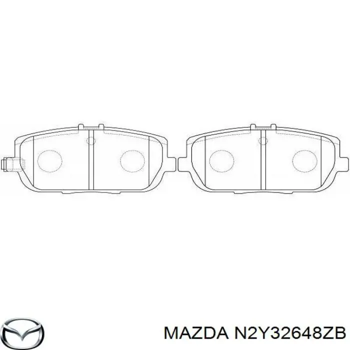 N2Y32648ZB Mazda Колодки гальмівні задні, дискові