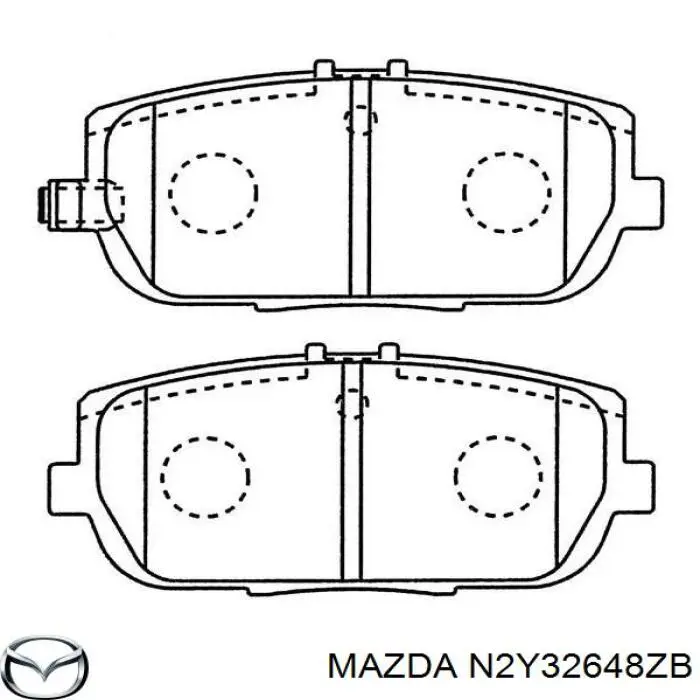 Задні гальмівні колодки Mazda N2Y32648ZB ціна, від 41.64 USD